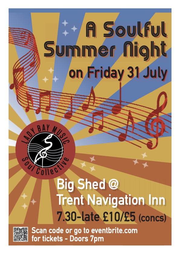 Poster to advertise a Soulful Summer Night event 2026